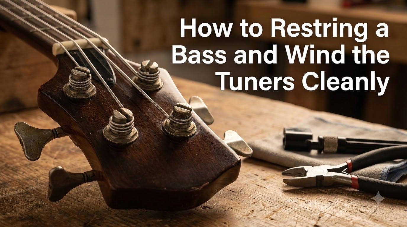 How to Restring a Bass and Wind the Tuners Cleanly