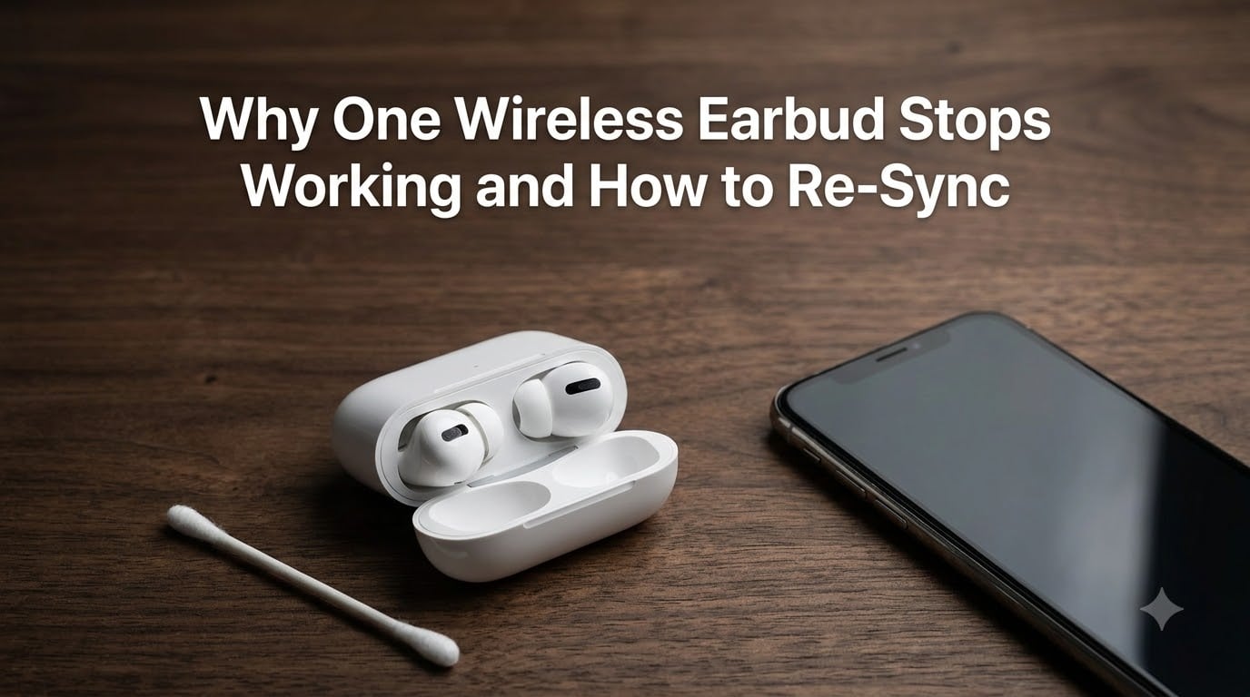 Why One Wireless Earbud Stops Working and How to Re-Sync