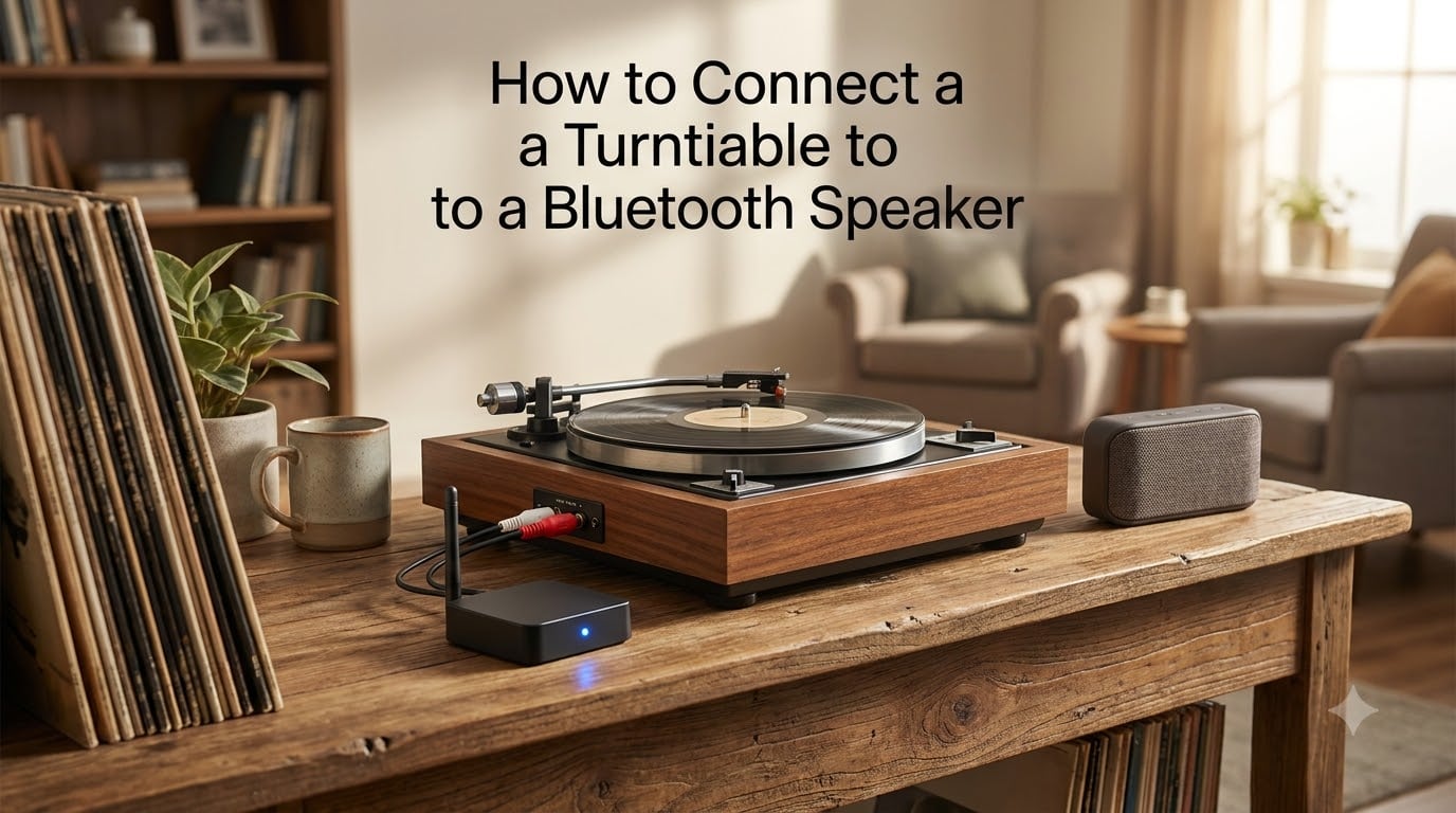 How to Connect a Turntable to a Bluetooth Speaker