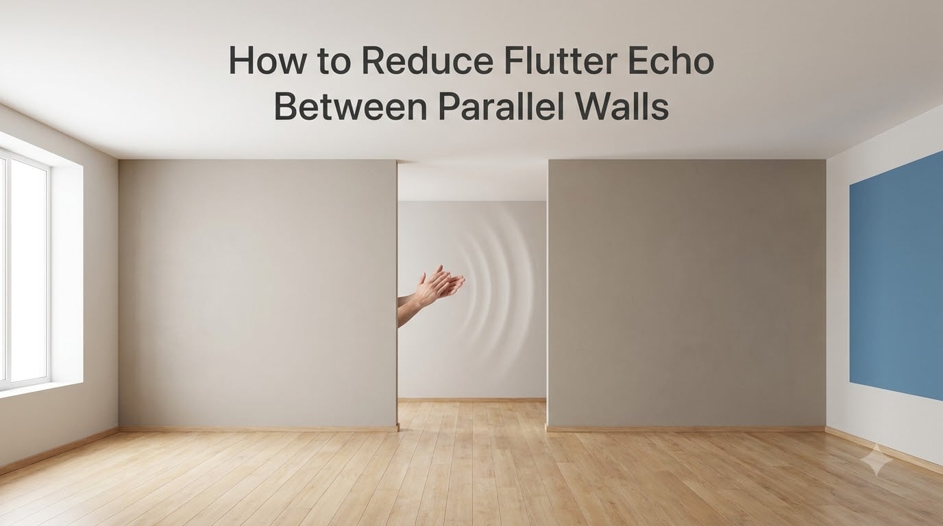 How to Reduce Flutter Echo Between Parallel Walls