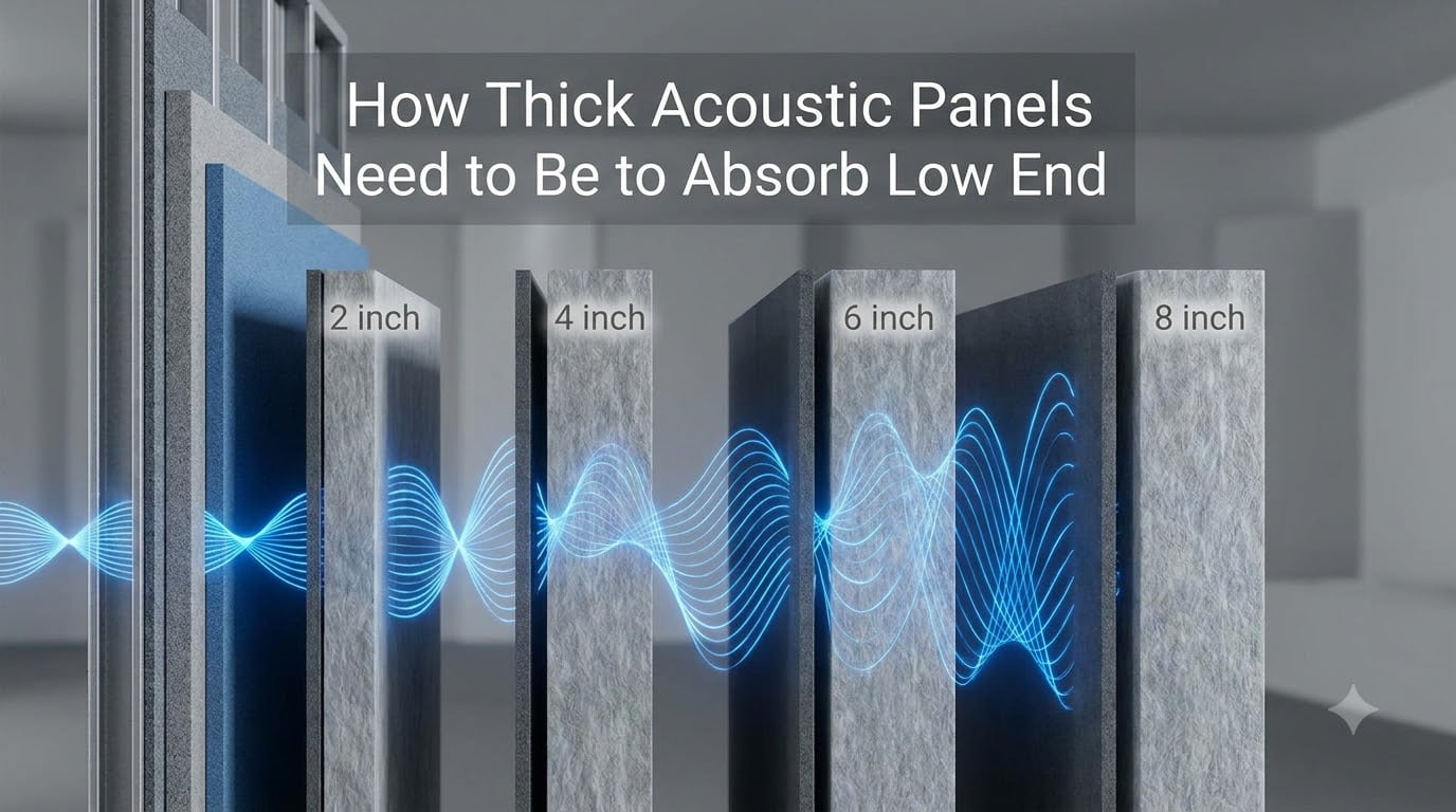 How Thick Acoustic Panels Need to Be to Absorb Low End