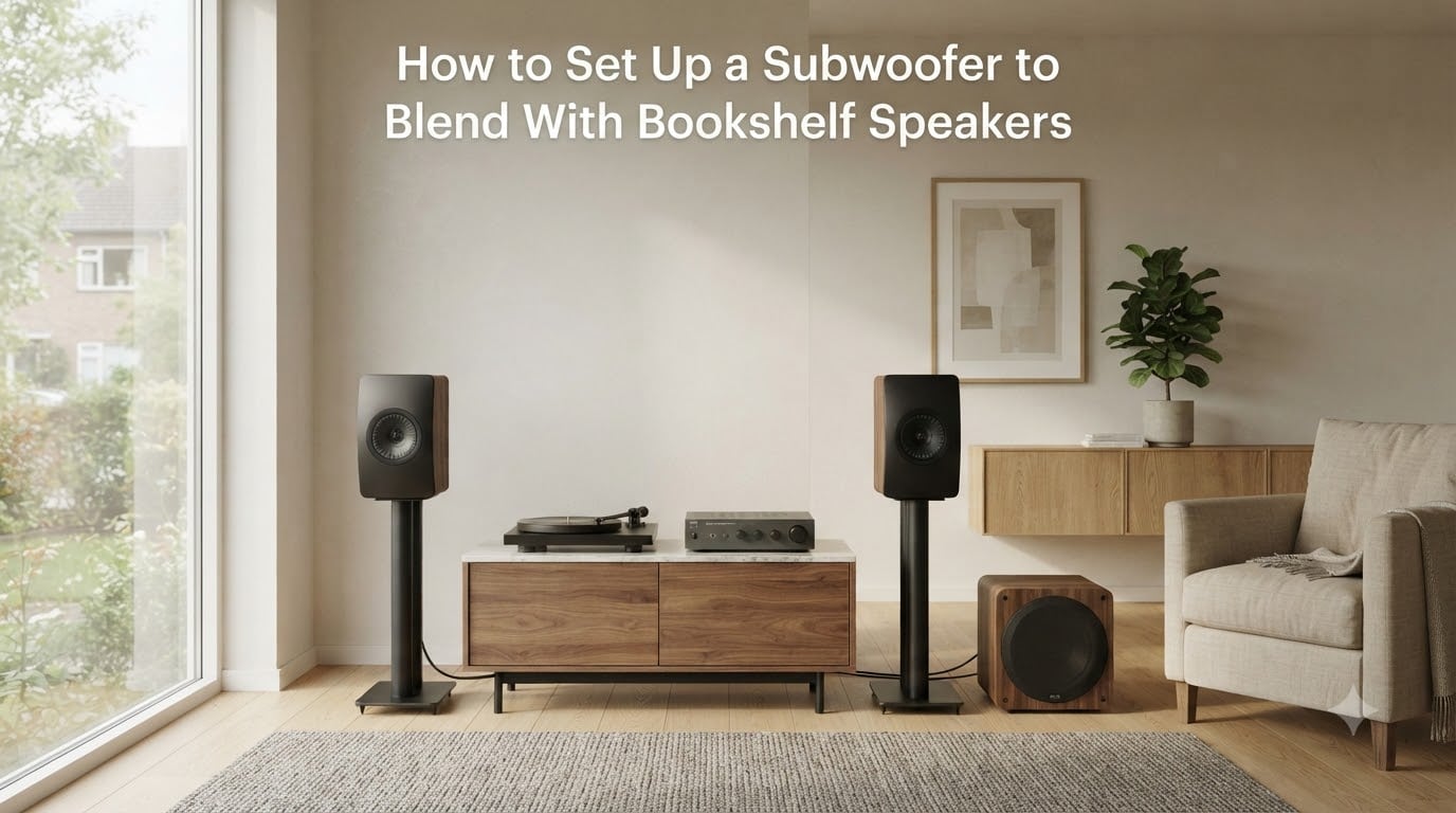 How to Set Up a Subwoofer to Blend With Bookshelf Speakers