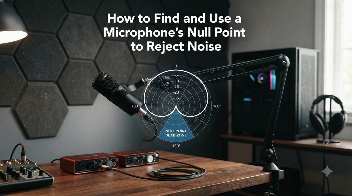 How to Find and Use a Microphone's Null Point to Reject Noise
