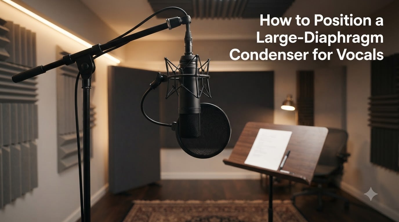 How to Position a Large-Diaphragm Condenser for Vocals