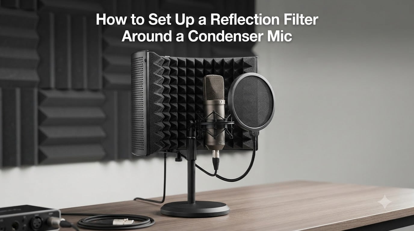 How to Set Up a Reflection Filter Around a Condenser Mic