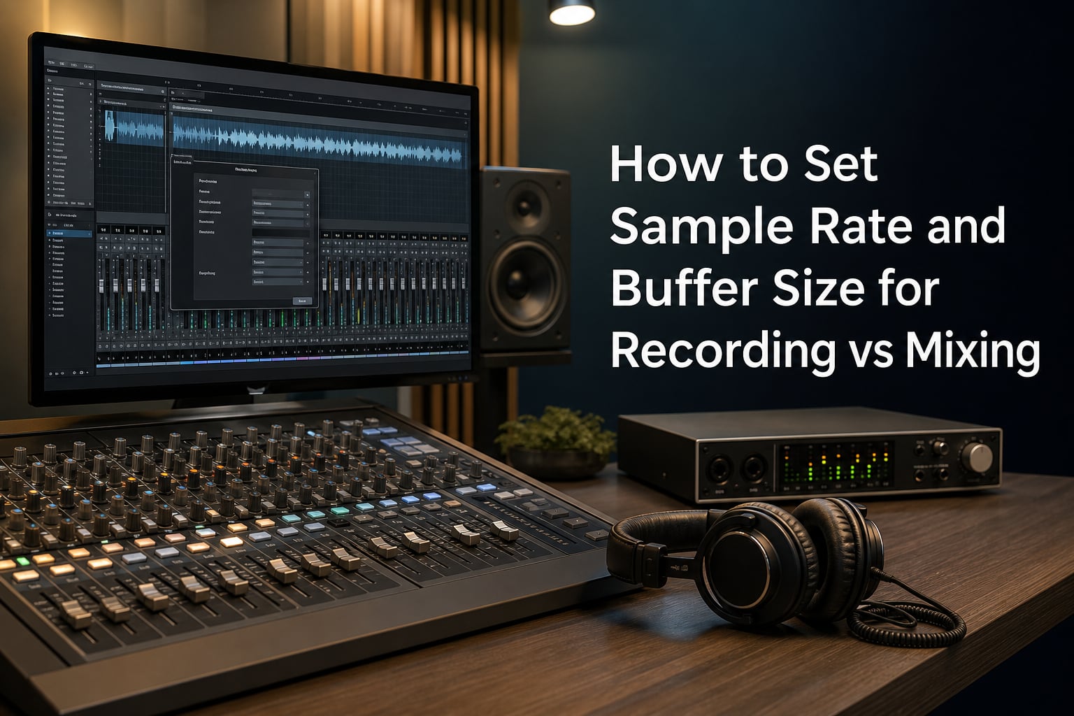 How to Set Sample Rate and Buffer Size for Recording vs Mixing