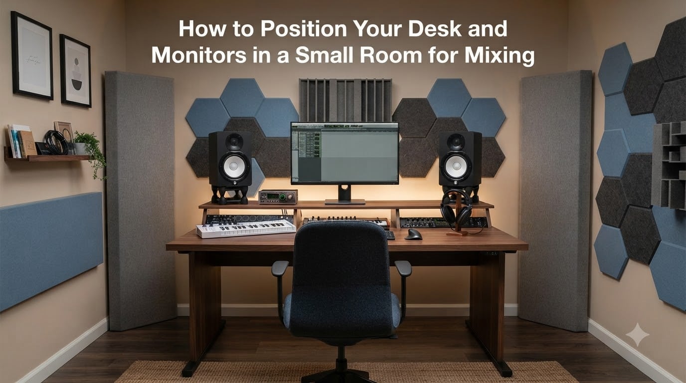 How to Position Your Desk and Monitors in a Small Room for Mixing
