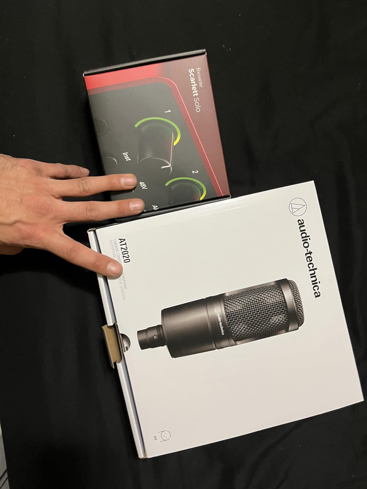 Audio-Technica AT2020 Cardioid Condenser Studio XLR Microphone, Ideal for Project/Home Studio Applications, Black customer photo 1