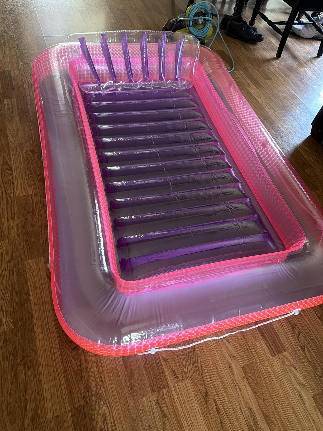 SWIMLINE Original Suntan Tub Series Classic Inflatable Tanning Float Floating Lounge | Personal Tan Pool Hybrid Lounger | Adjustable Pillow | Fill with Water | Reflective Tanning Design customer photo 1
