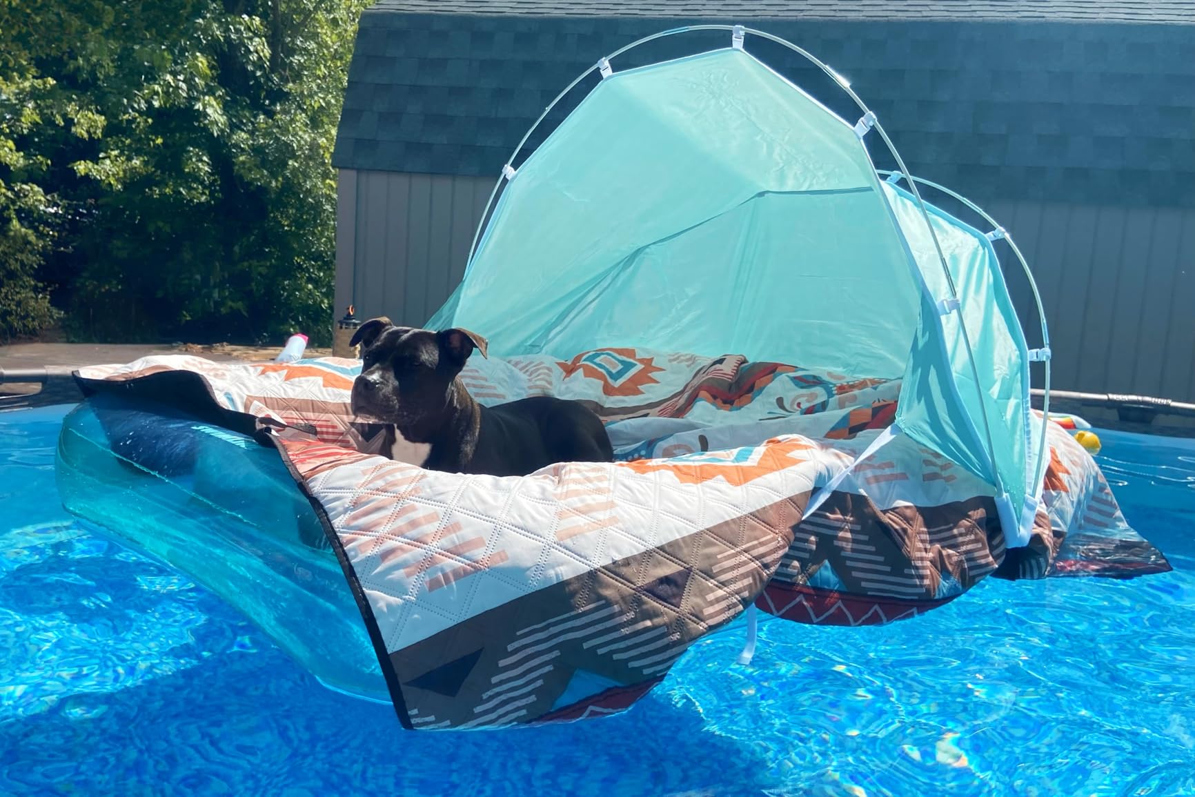 SWIMLINE Original Suntan Tub Series Classic Inflatable Tanning Float Floating Lounge | Personal Tan Pool Hybrid Lounger | Adjustable Pillow | Fill with Water | Reflective Tanning Design customer photo 2