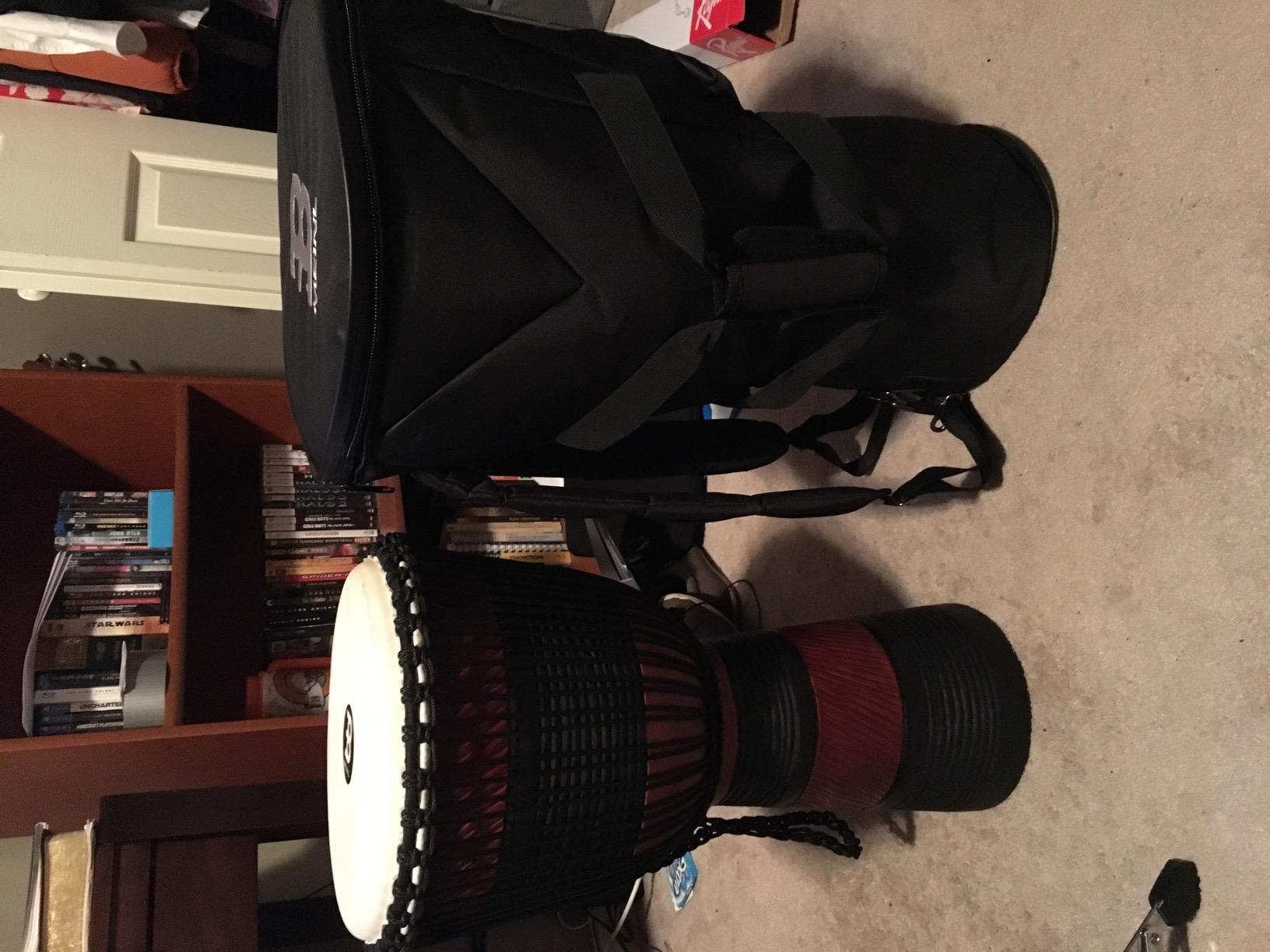Meinl Percussion ADJ2-XL+BAG African Style Rope Tuned 13-Inch Wood Djembe with Bag, Brown customer photo 2