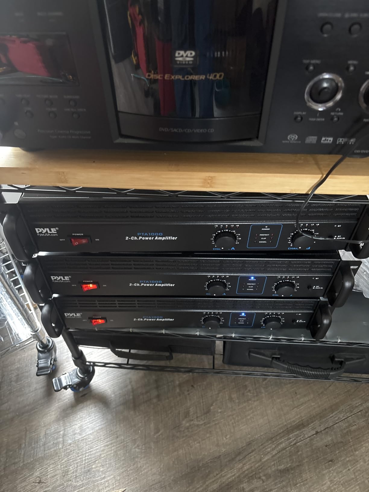 Professional Audio Bluetooth Power Amplifier - 2-Channel Rack Mount Bridgeable, LED Indicators, Shockproof Binding Posts, Cooling Fans 1000 Watt - Pyle PTA1000 customer photo 1