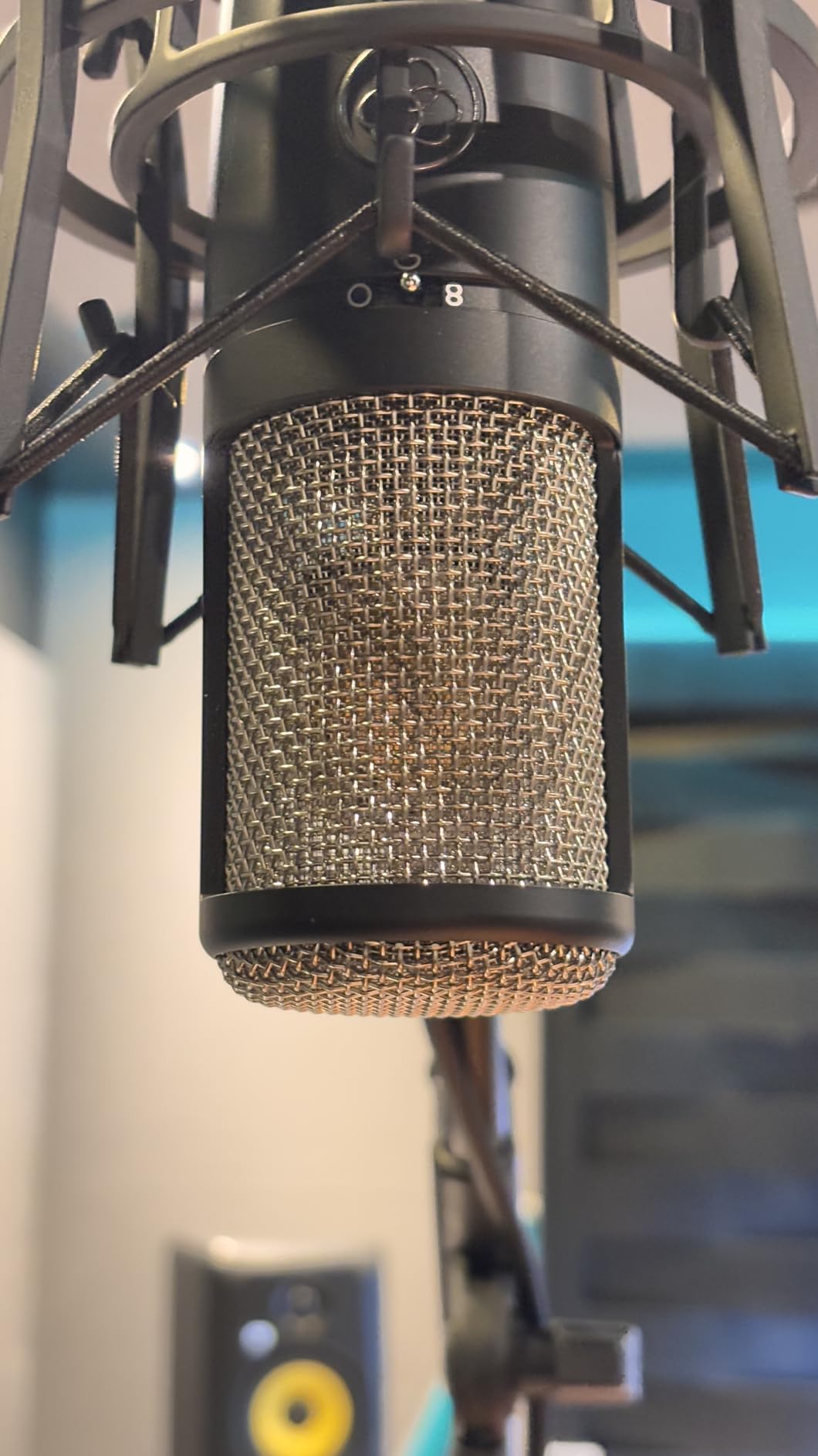 AKG Pro Audio P420 Multi-Pattern Condenser Microphone with Shock Mount and Case. Great for ensemble recording, grand piano, woodwind, brass instruments, drums and percussion. Black and Gold. customer photo 2
