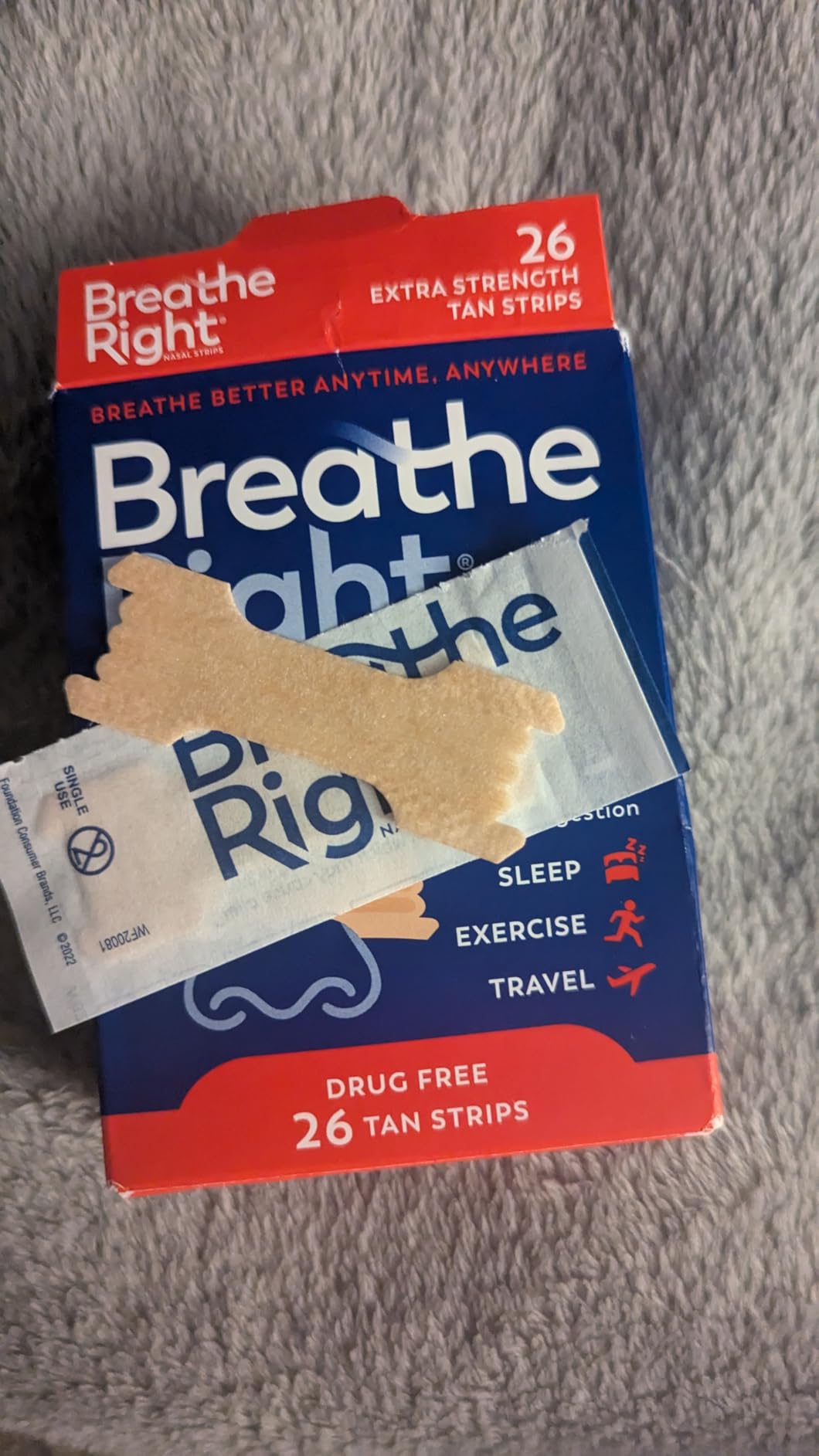 Breathe Right Extra Strength Nasal Strips, Congestion Relief, Tan, 26ct customer photo 2