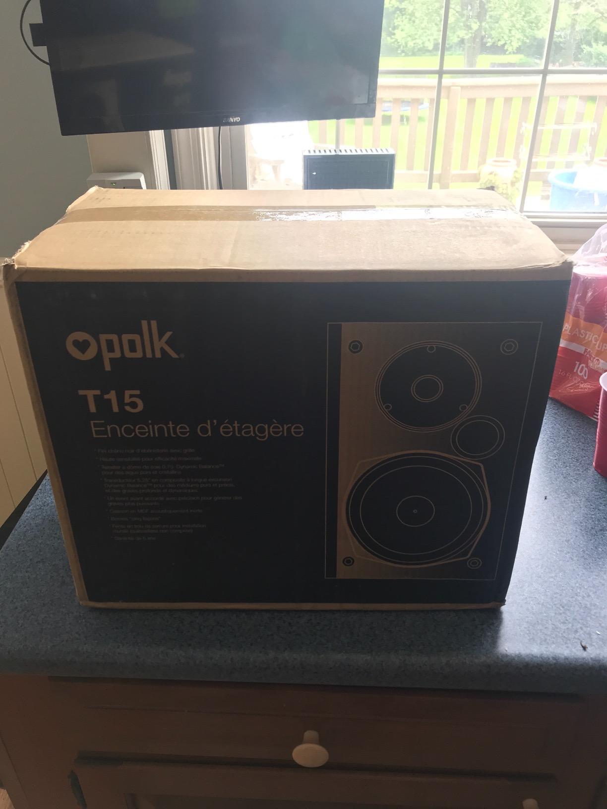 Polk Audio T15 100 Watt Home Theater Bookshelf Speakers, Black, 1 Pair customer photo 2