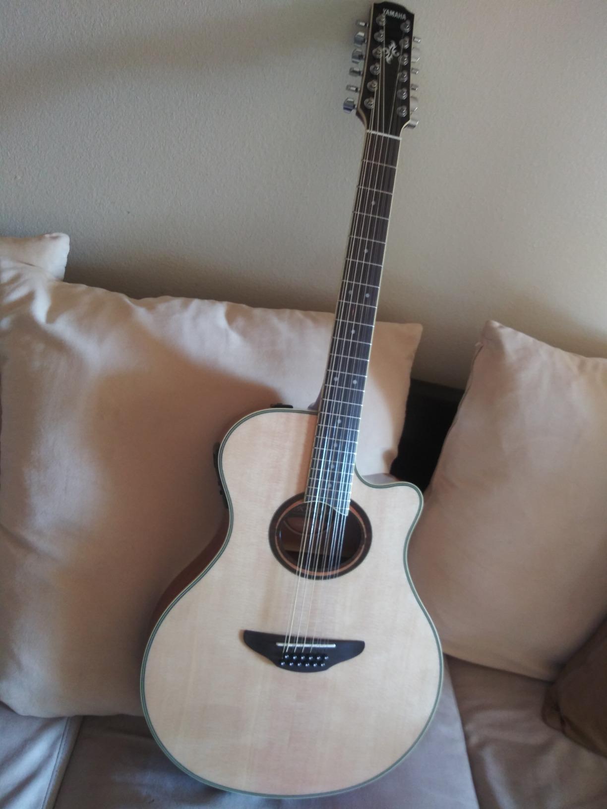 Yamaha APX700II-12 12-String Thinline Cutaway Acoustic-Electric Guitar - Natural customer photo 2