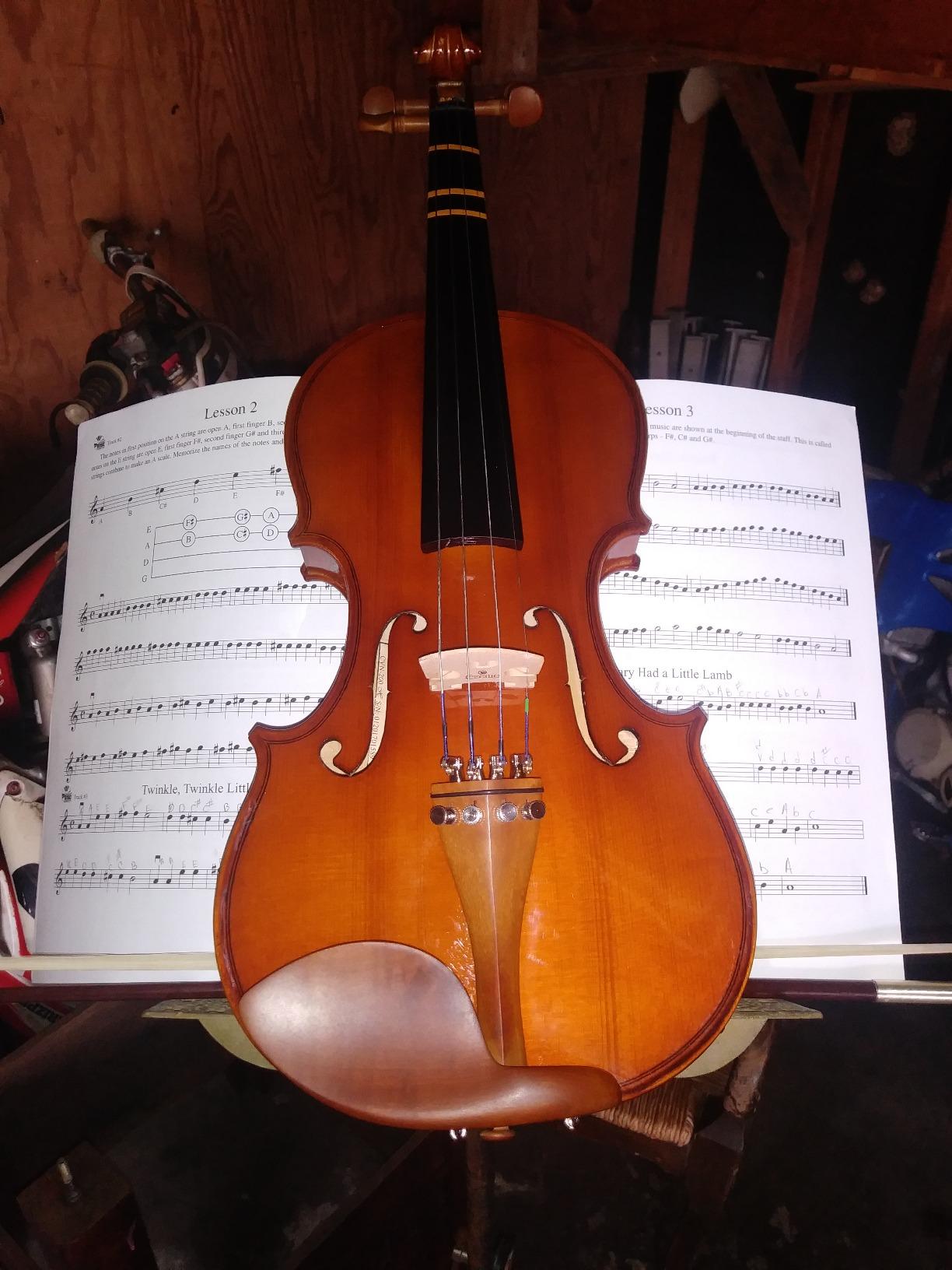 Cecilio 1/2 Size Acoustic Violin, Solid Spruce Maple Body Beginner Kit customer photo 1