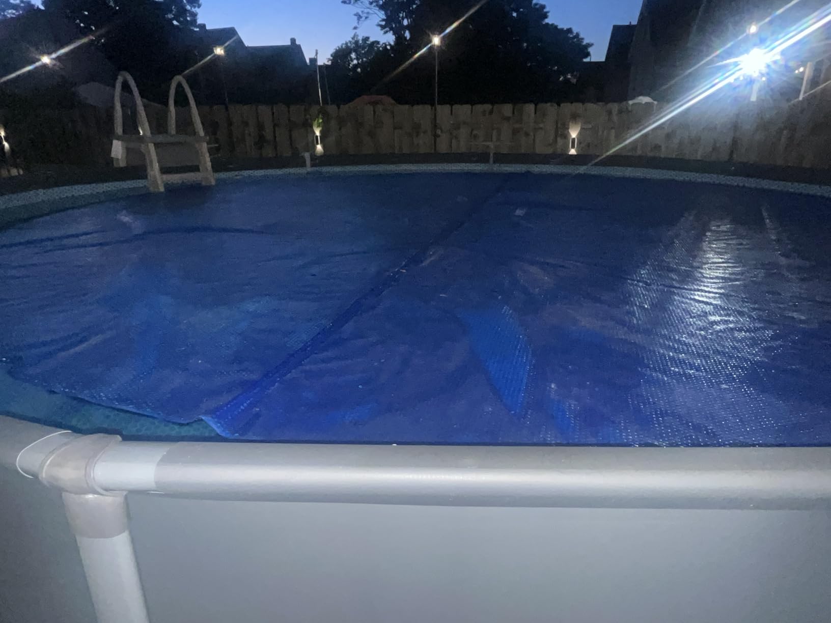 INTEX 28014E Solar Pool Cover: for 16ft Round Easy Set and Metal Frame Pools – Insulates Pool Water – Reduces Water Evaporation – Keeps Debris Out – Reduces Chemical Consumption customer photo 1