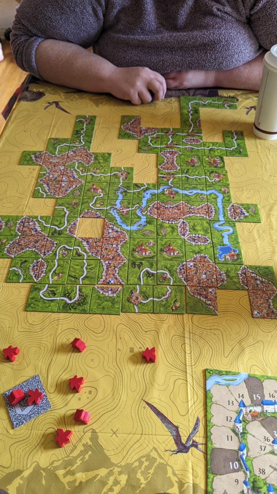 Carcassonne Tile Placement Strategy Board Game, 2-5 Players, 35 Min customer photo 1