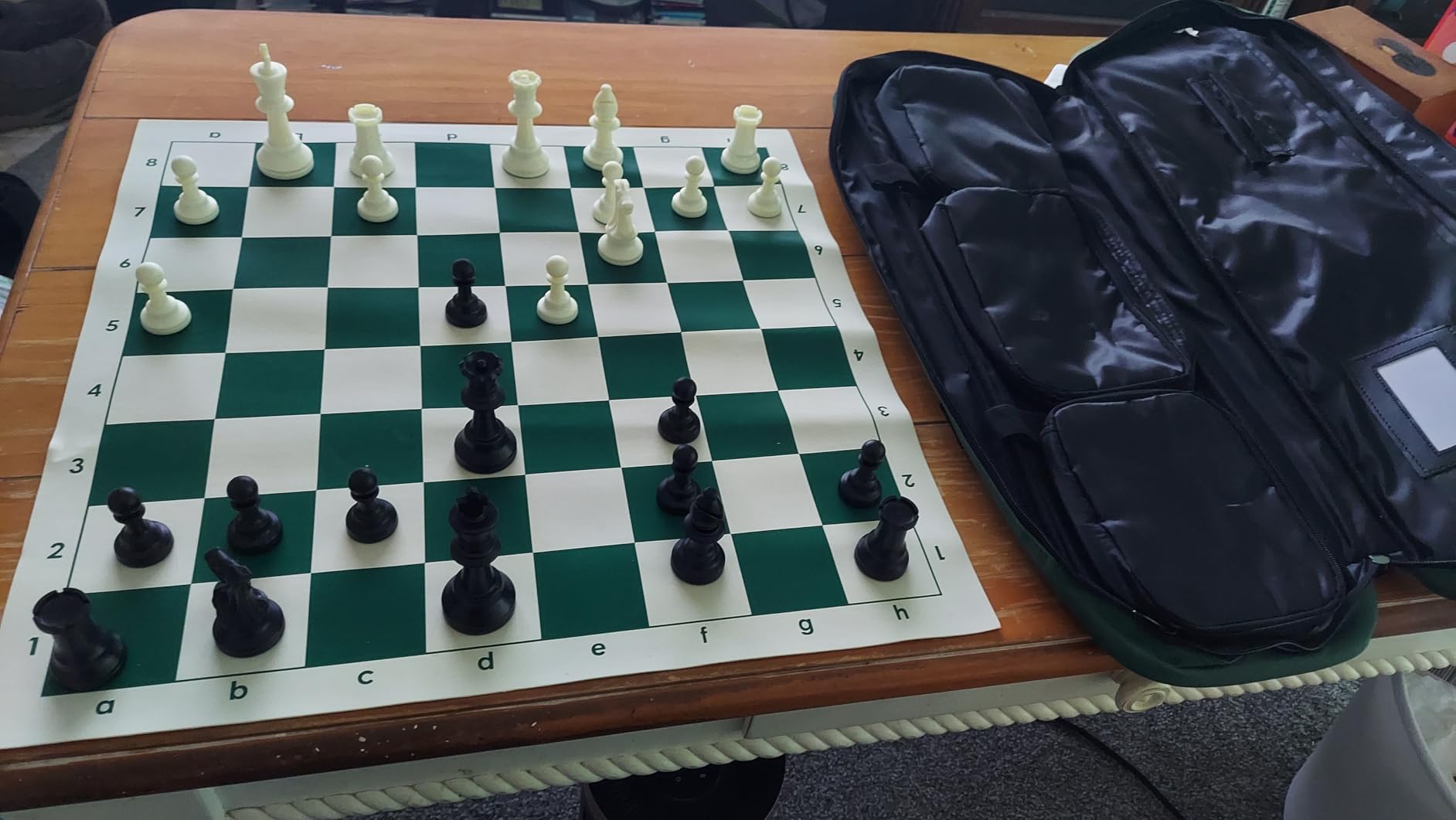 Deluxe Chess Set Combination - Triple Weighted - by US Chess Federation (Forest Green) customer photo 1