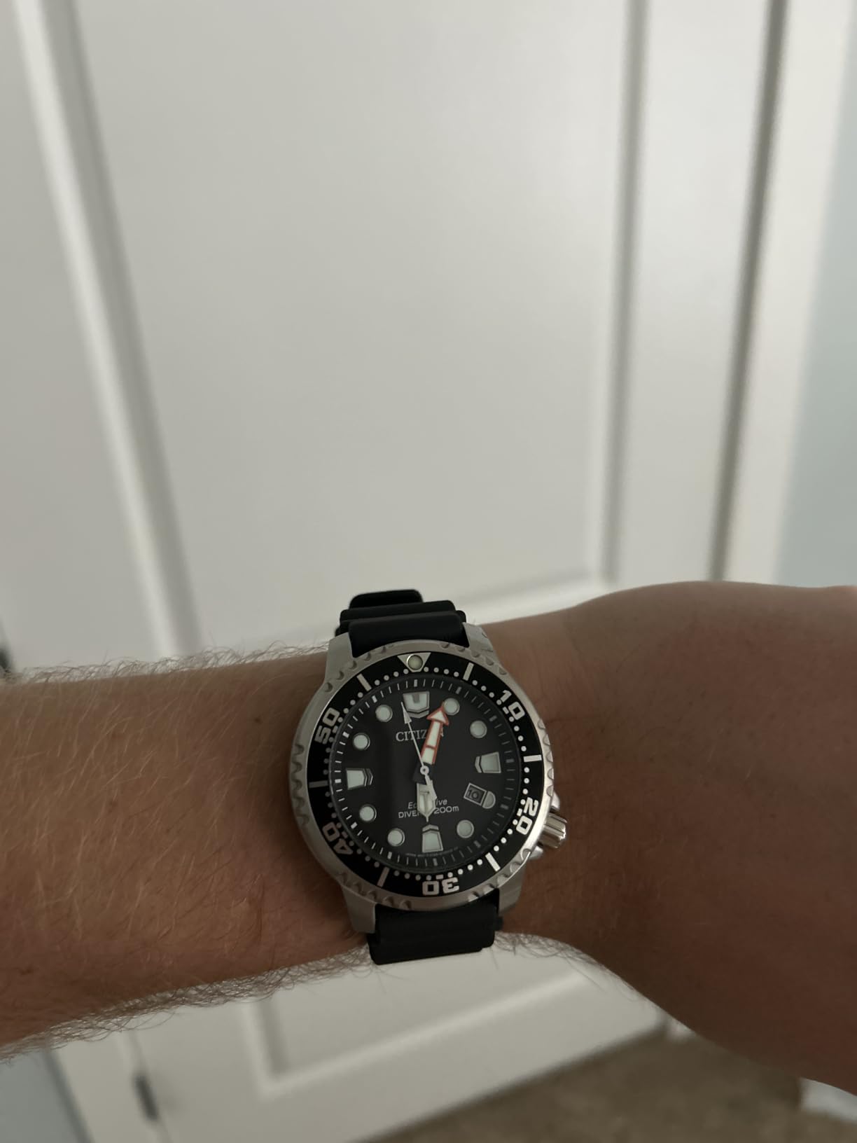 CITIZEN Promaster Dive Eco-Drive Watch, 3-Hand Date, ISO Certified, Luminous Hands and Markers, Rotating Bezel customer photo 1