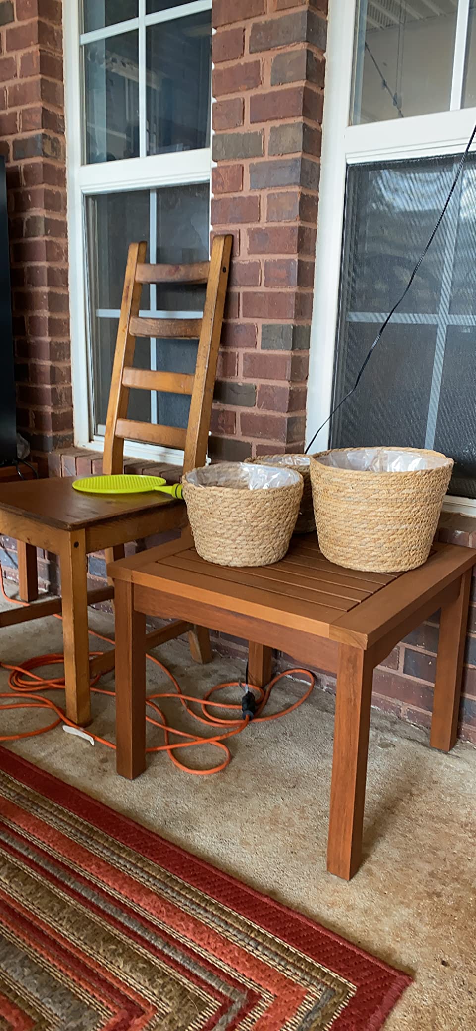 Amazonia Lincoln 1-Piece Outdoor Square Side Table | Teak Wood | Ideal for Patio and Indoors, 19.5