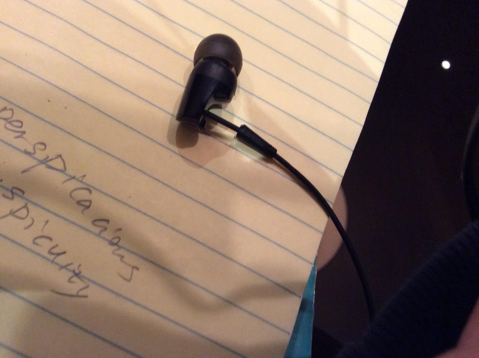 Audio-Technica ATH-CLR100iSBK SonicFuel In-Ear Headphones with In-Line Microphone & Control, Black customer photo 1