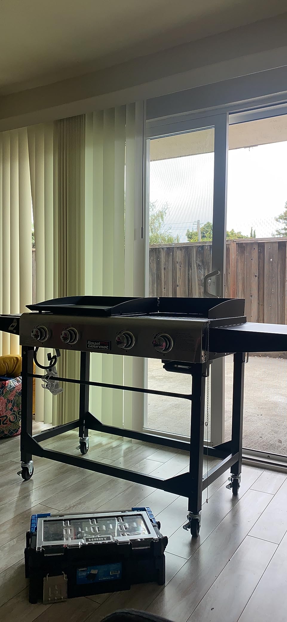 Royal Gourmet Portable Propane Gas Grill and Griddle Combo with Side Table customer photo 1