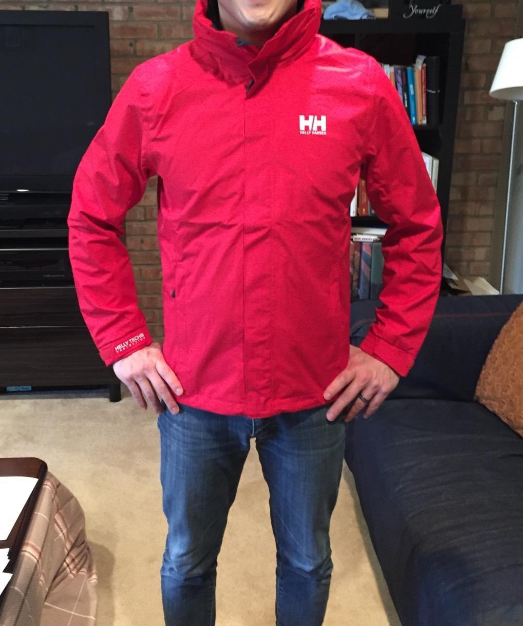 Helly Hansen Men's Dubliner Jacket Waterproof, Windproof, Breathable Shell Rain Coat with Packable Hood customer photo 2