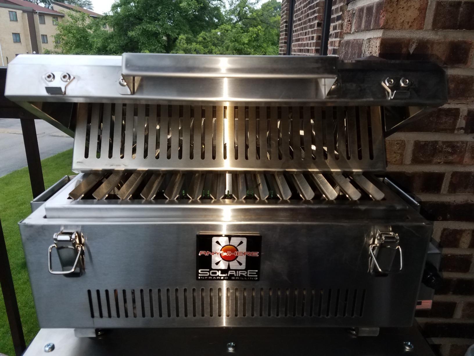 Solaire SOL-IR17BWR Portable Infrared Propane Gas Grill with Warming Rack, Stainless Steel, with Carrying Bag customer photo 2