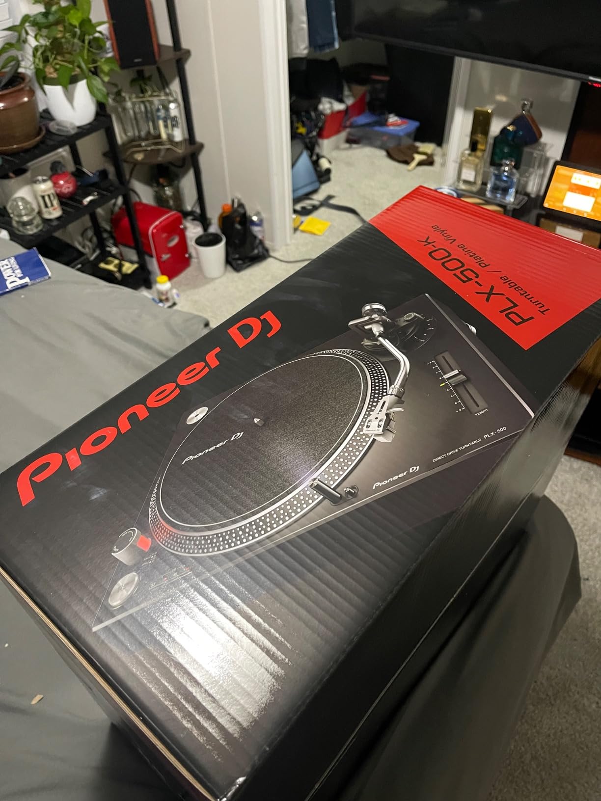 Pioneer DJ PLX-500 Direct Drive Turntable | Play and digitize vinyl, USB recording, DJ-style layout, phono/line output, dust-cover sleeve stand customer photo 1