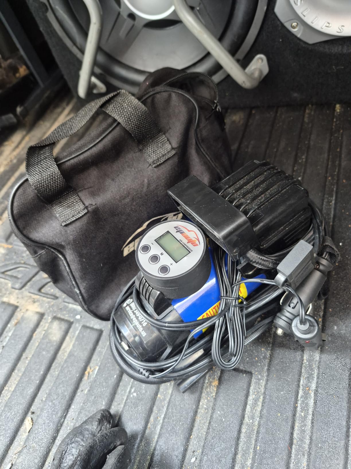 EPAuto 12V DC Portable Air Compressor Pump, Digital Tire Inflator customer photo 2