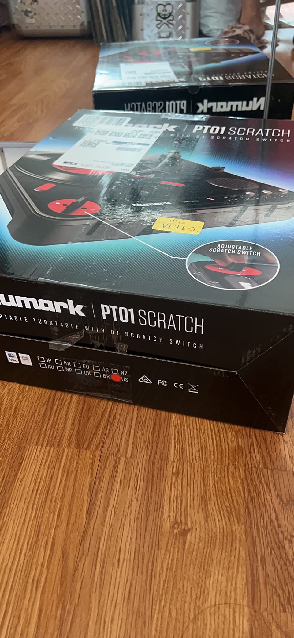 Numark PT01 Scratch Portable DJ Turntable | Scratch Switch, Built-In Speaker, 3-Speed Playback, USB Out, AC and Battery Power for Portablists customer photo 1