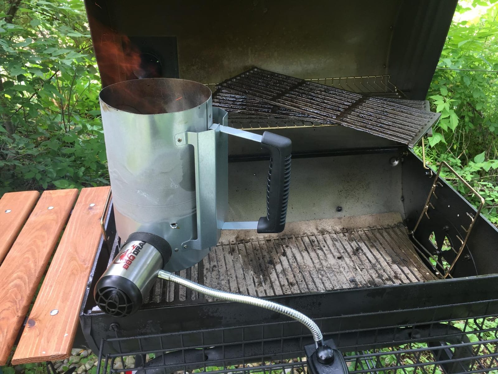 BBQ Dragon Chimney of Insanity Charcoal Starter — Field & Stream Best Overall Charcoal Chimney — Fast Lighting with Patented Airflow Elbow — Ready-to-Cook Coals in 3 Minutes Using BBQ Dragon Fan customer photo 2