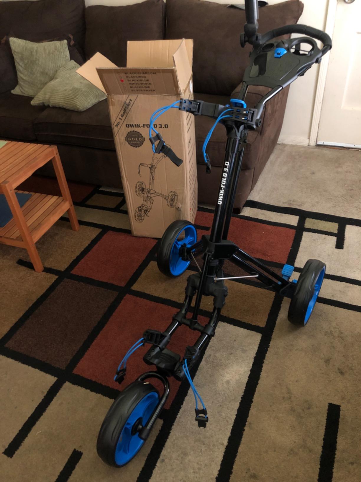 Qwik-Fold - 3-Wheel Golf Push Cart customer photo 2