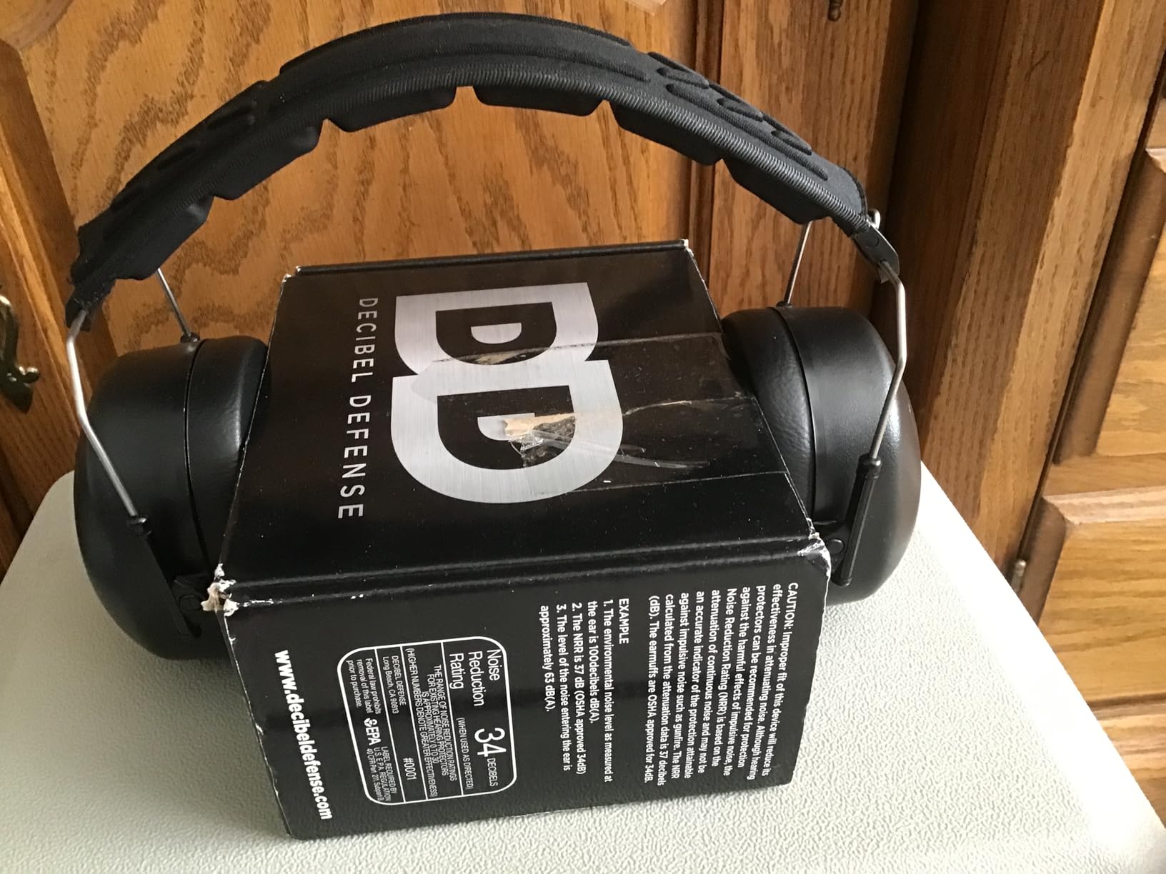 DECIBEL DEFENSE Ear Protection, 37 dB NRR Ear Muffs (HI-VIZ ORANGE) customer photo 2