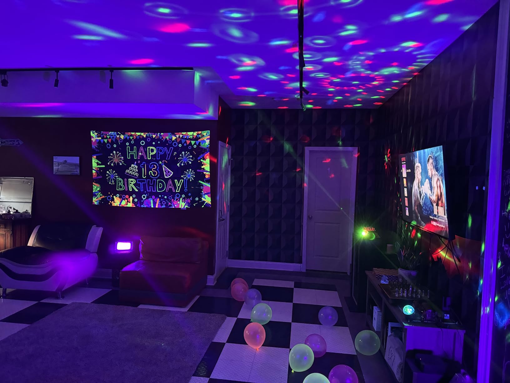 Luditek 2-Pack Sound Activated Party Lights with Remote, Disco Ball Strobe | DJ Strobe Light for Home Room Dance Party Supplies White Elephant Gifts Birthday Christmas Halloween Party Decorations customer photo 2