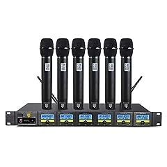 PRORECK MX66 6-Channel UHF Wireless Microphone System with 6 Hand-held Microphones Karaoke Machine for Party/Wedding/Church/Conference/Speech customer photo 1