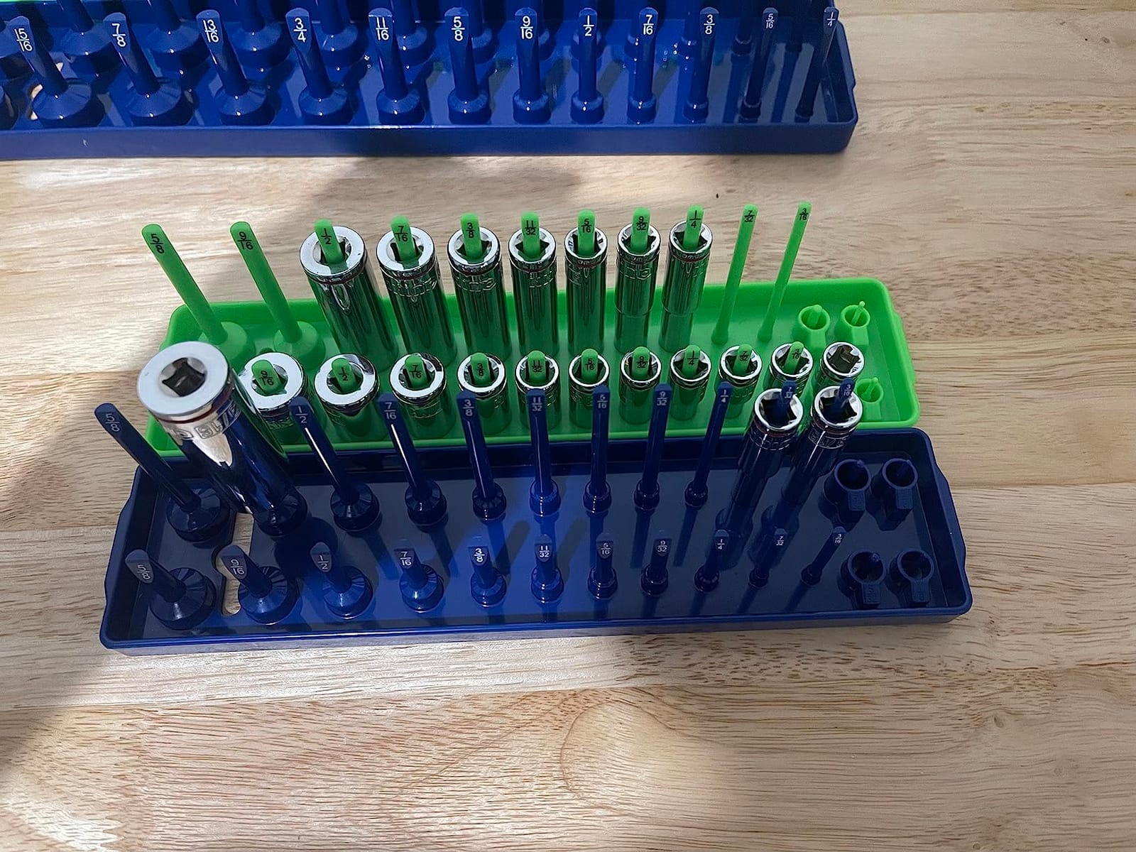 OEMTOOLS 22233 6-Pc SAE & Metric Socket Tray Set for Sizes 1/4