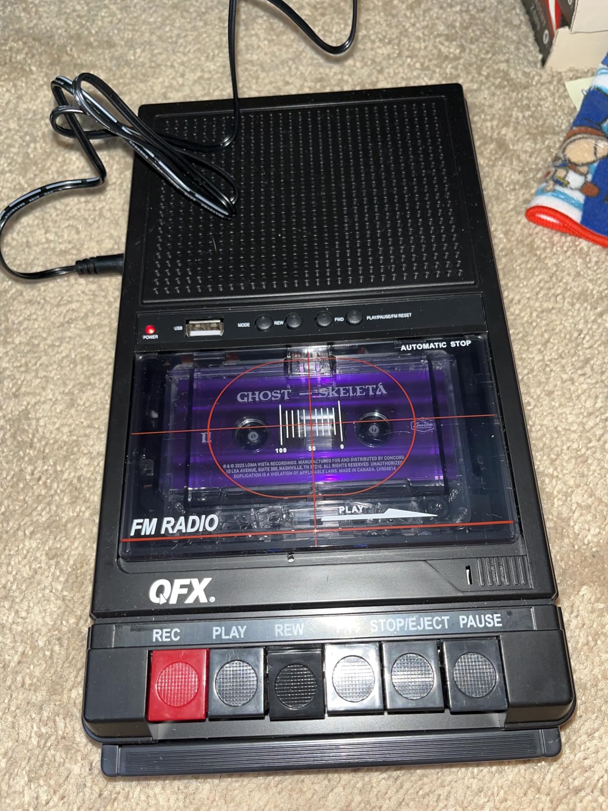 QFX Portable Shoebox Cassette Tape Player Recorder, RETRO-39BT customer photo 1