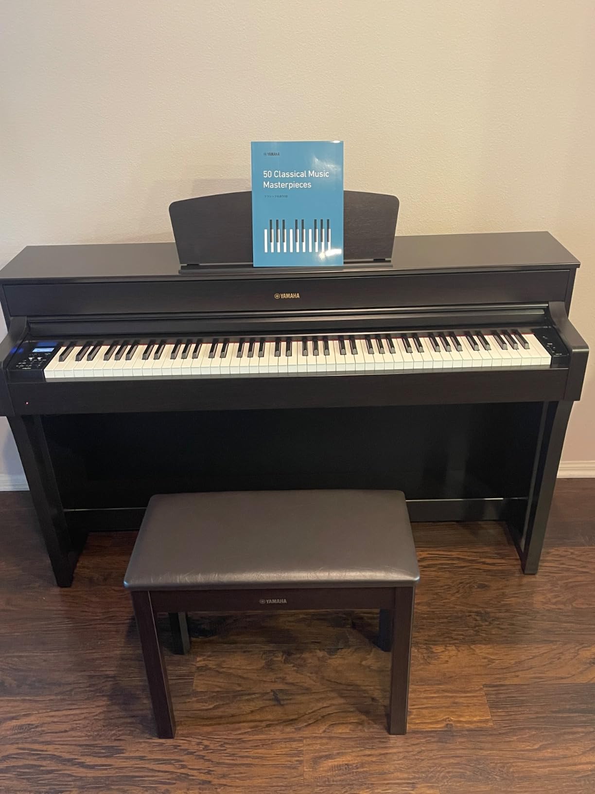 Yamaha YDP184 Console Digital Piano with Weighted 88-Key Graded Hammer 3 Action, CFX Concert Grand Piano Sound, Includes Bench (Dark Rosewood) customer photo 1
