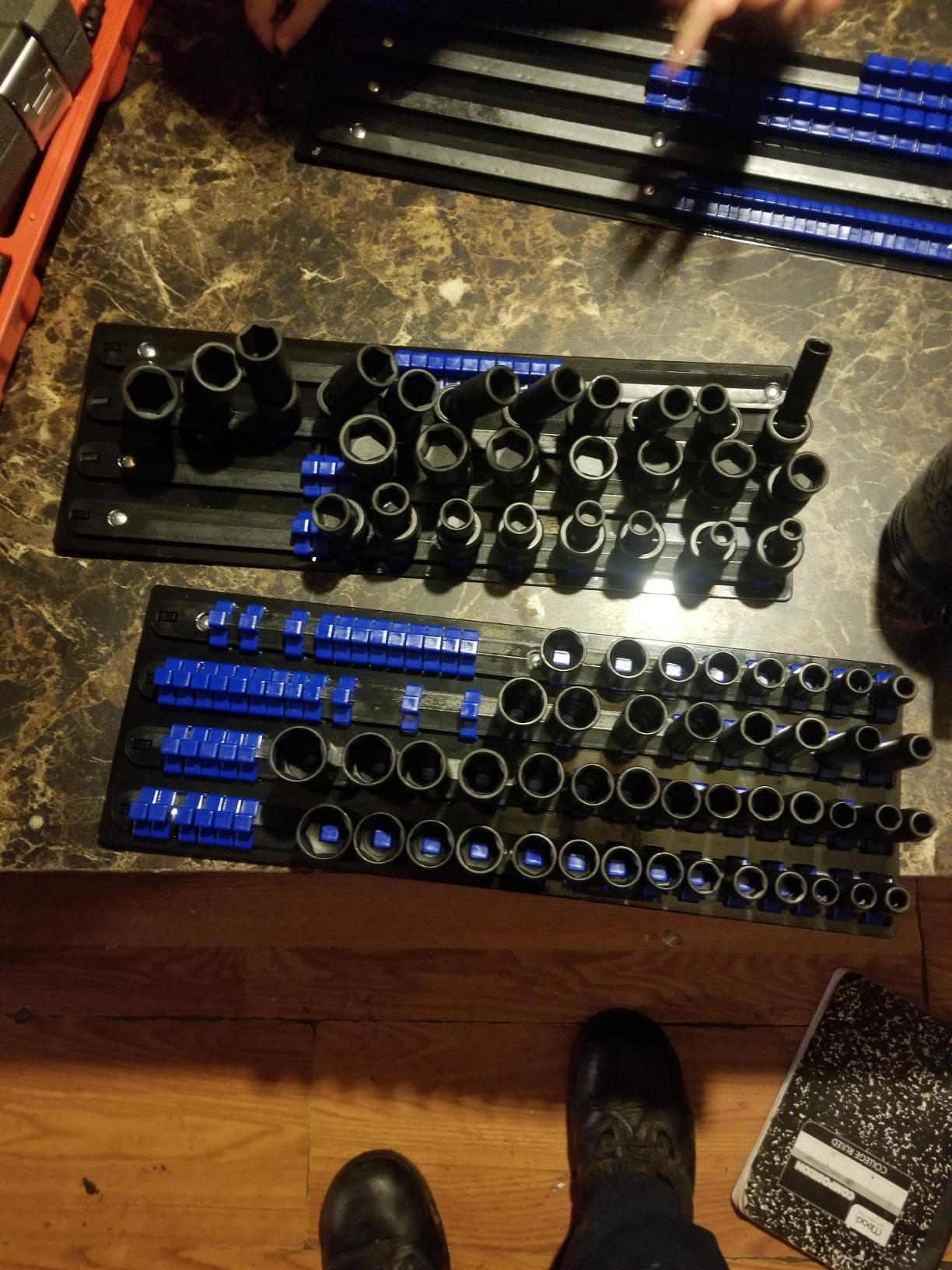HORUSDY 80-Piece Heavy Duty Socket Organizer, 1/4-Inch, 3/8-Inch, 1/2-Inch, Premium Quality Socket Holders customer photo 2