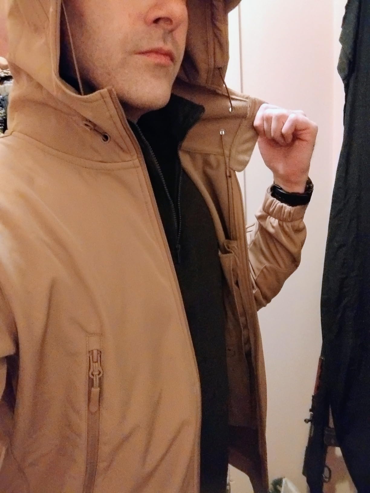 TACVASEN Men's Fleece Softshell Jacket Waterproof Winter Tactical Hooded customer photo 2