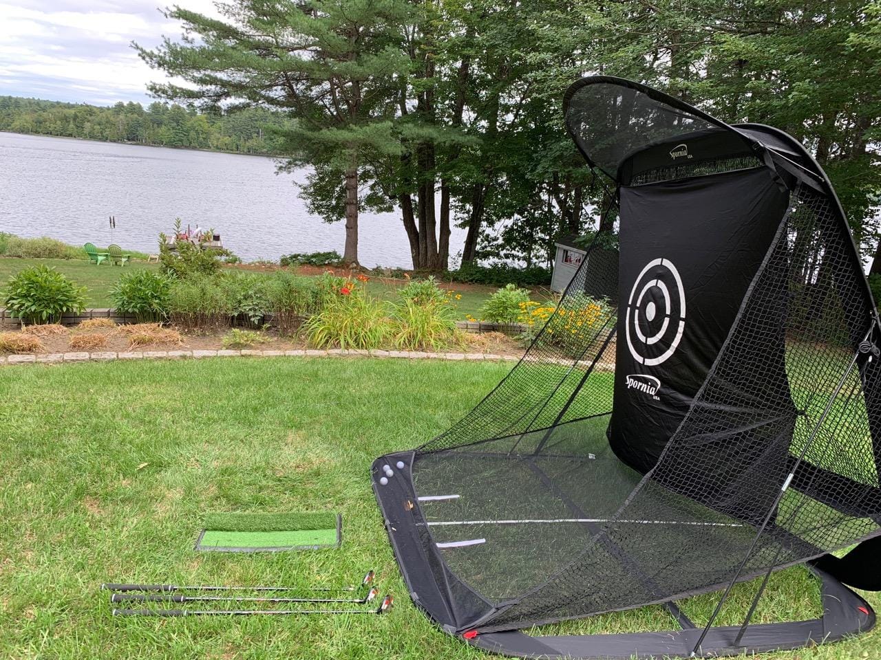Spornia Spg-7 Golf Practice Net - Automatic Ball Return System w/Target Sheet, Two Side Barrier customer photo 1