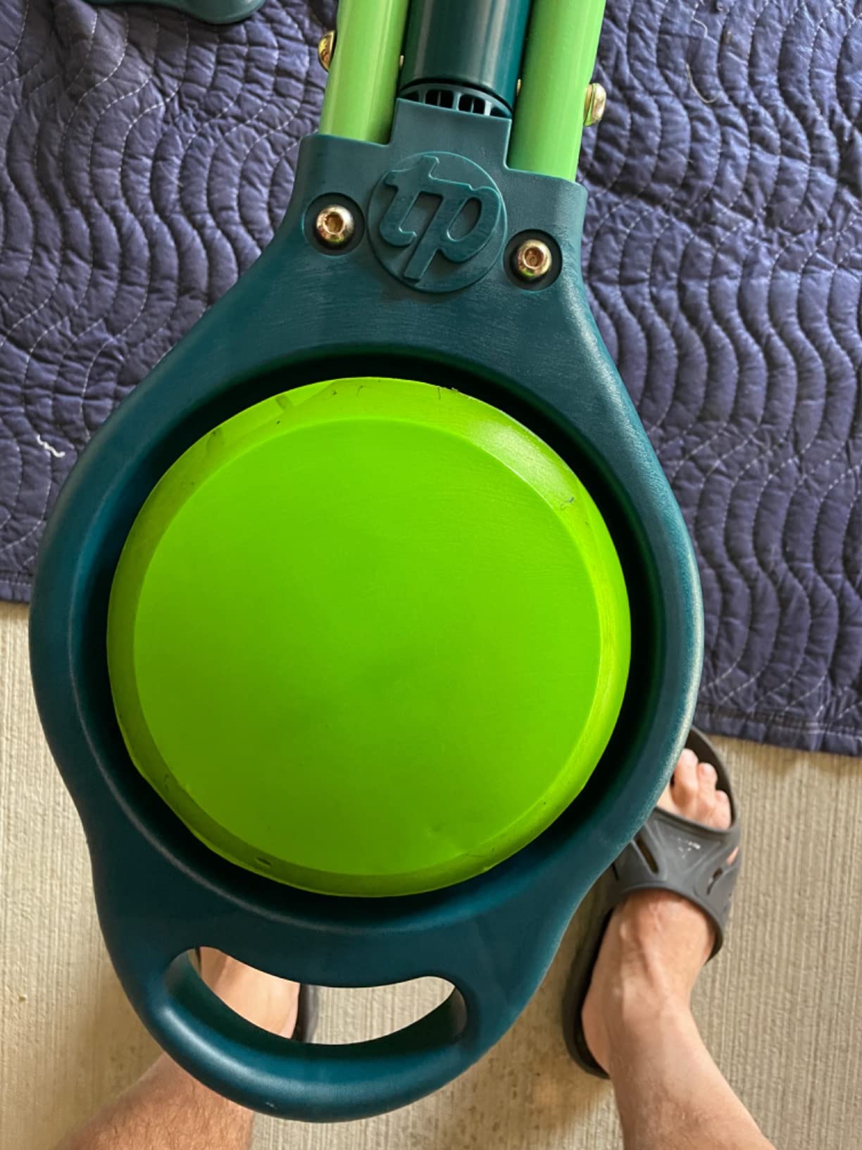 TP Toys Spiro Spin Teeter Totter - Bounces and Spins 360 Degrees, Blue/Green customer photo 2