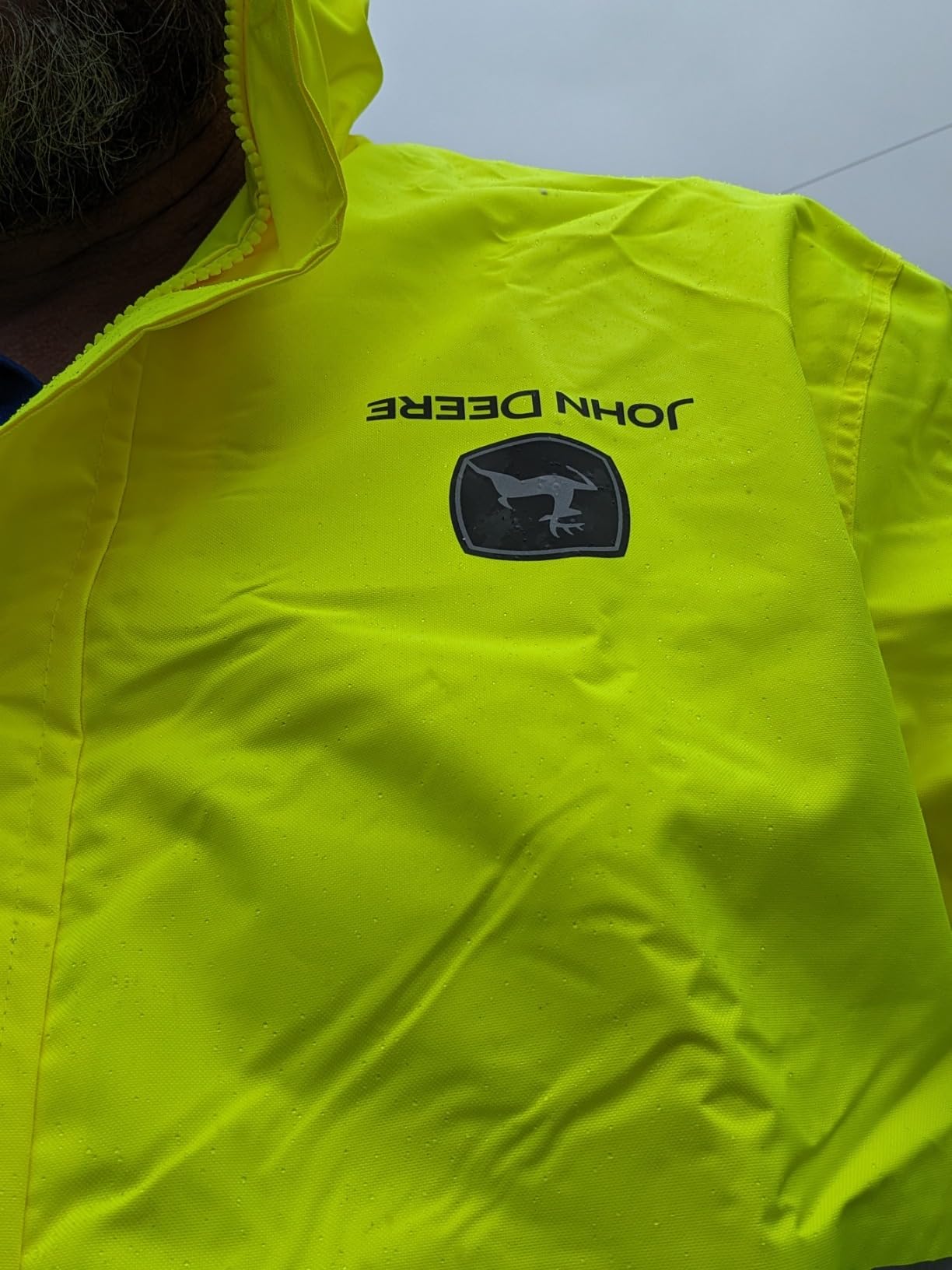 John Deere Hi-Visibility Rain Suit, ANSI Class 3, Poly Oxford with PU Backing, Hi-Vis Yellow/Black customer photo 1
