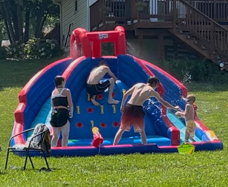 SUNNY & FUN Ultra Climber Inflatable Water Slide Park with Two Slides customer photo 1