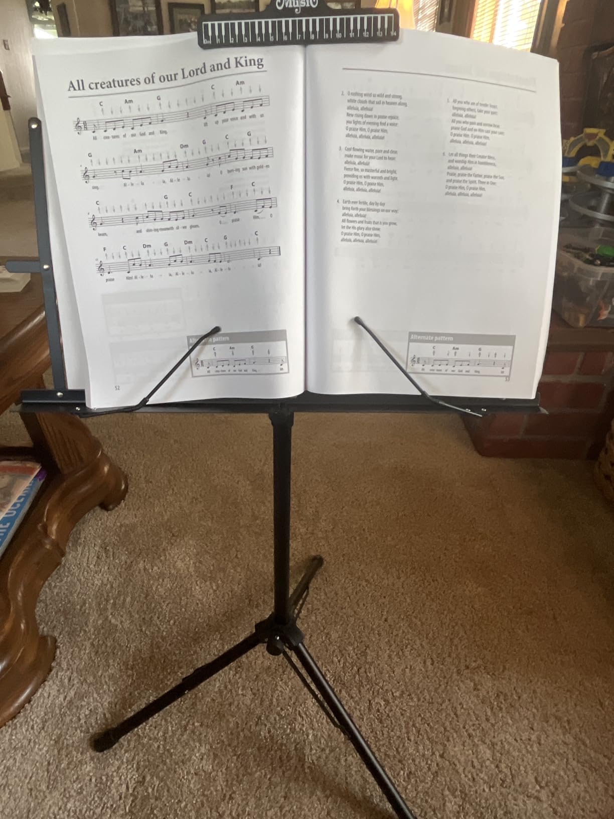 K KASONIC Music Stand, 2 in 1 Folding Sheet Music & Book Stand With Bag customer photo 2