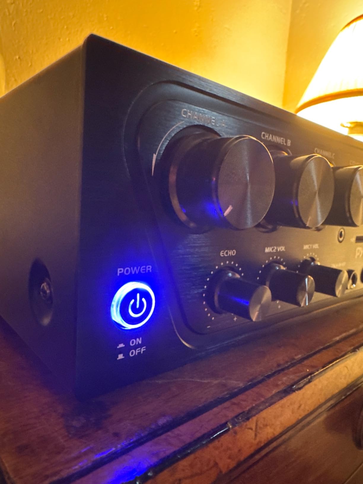 Pyle Bluetooth Wireless Home Amplifier System - Upgraded 6 Channel Audio, 750 Watt Power, Easy Karaoke, Stereo Receiver w USB-A, Micro SD, Headphone, 2 Microphone Input w/Echo, Talkover for PA customer photo 1