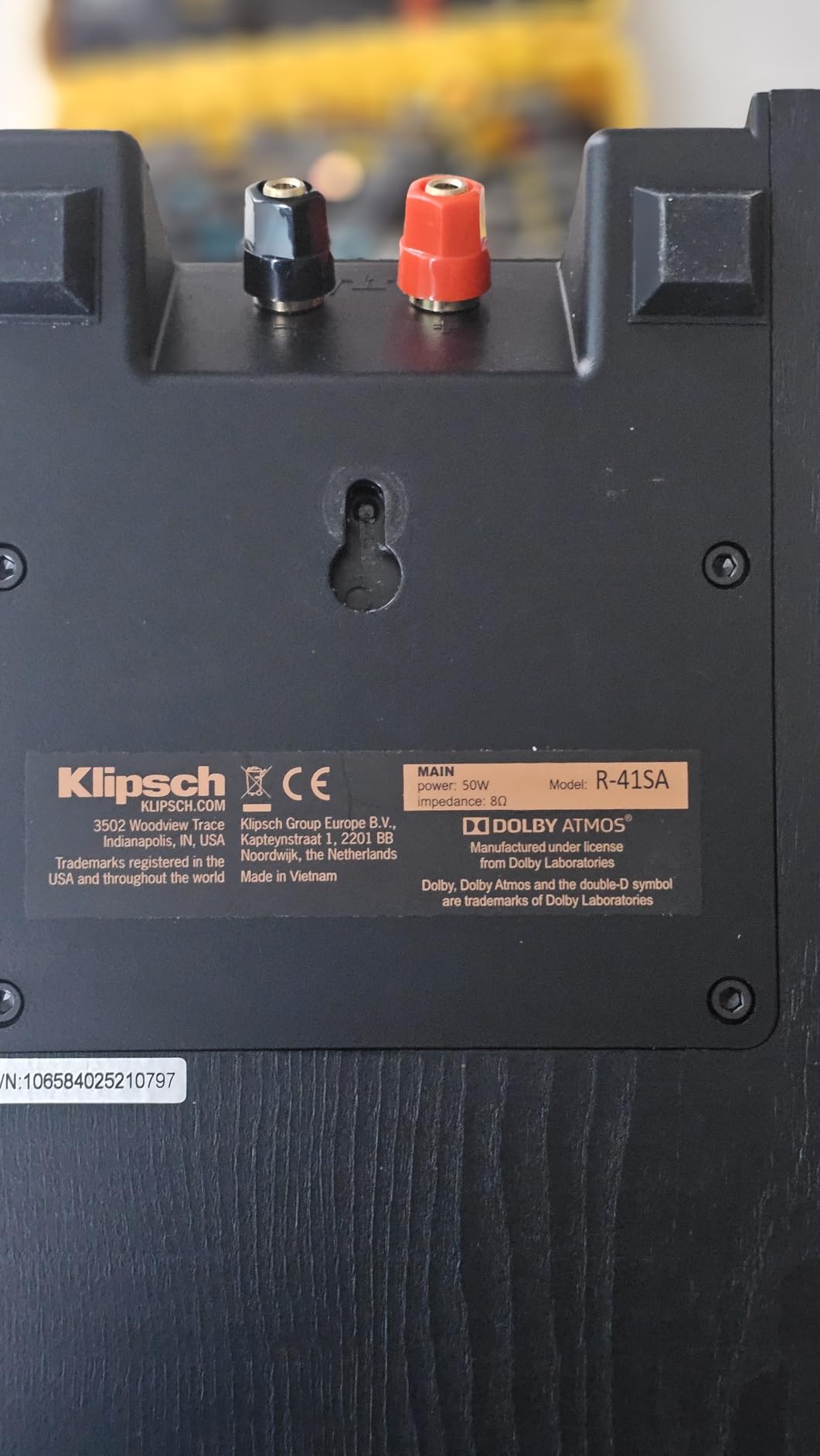 Klipsch R-41SA Powerful Detailed Home Speaker Set of 2 Black customer photo 2